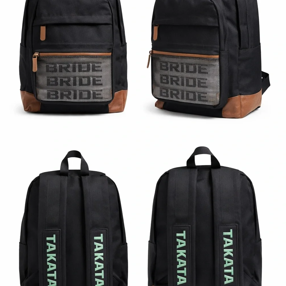 Tamara x Bride Black Strap Seatbelt Racing‎ Backpack